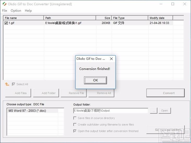 Okdo Gif to Doc Converter,Gif转Doc软件,Gif转Doc